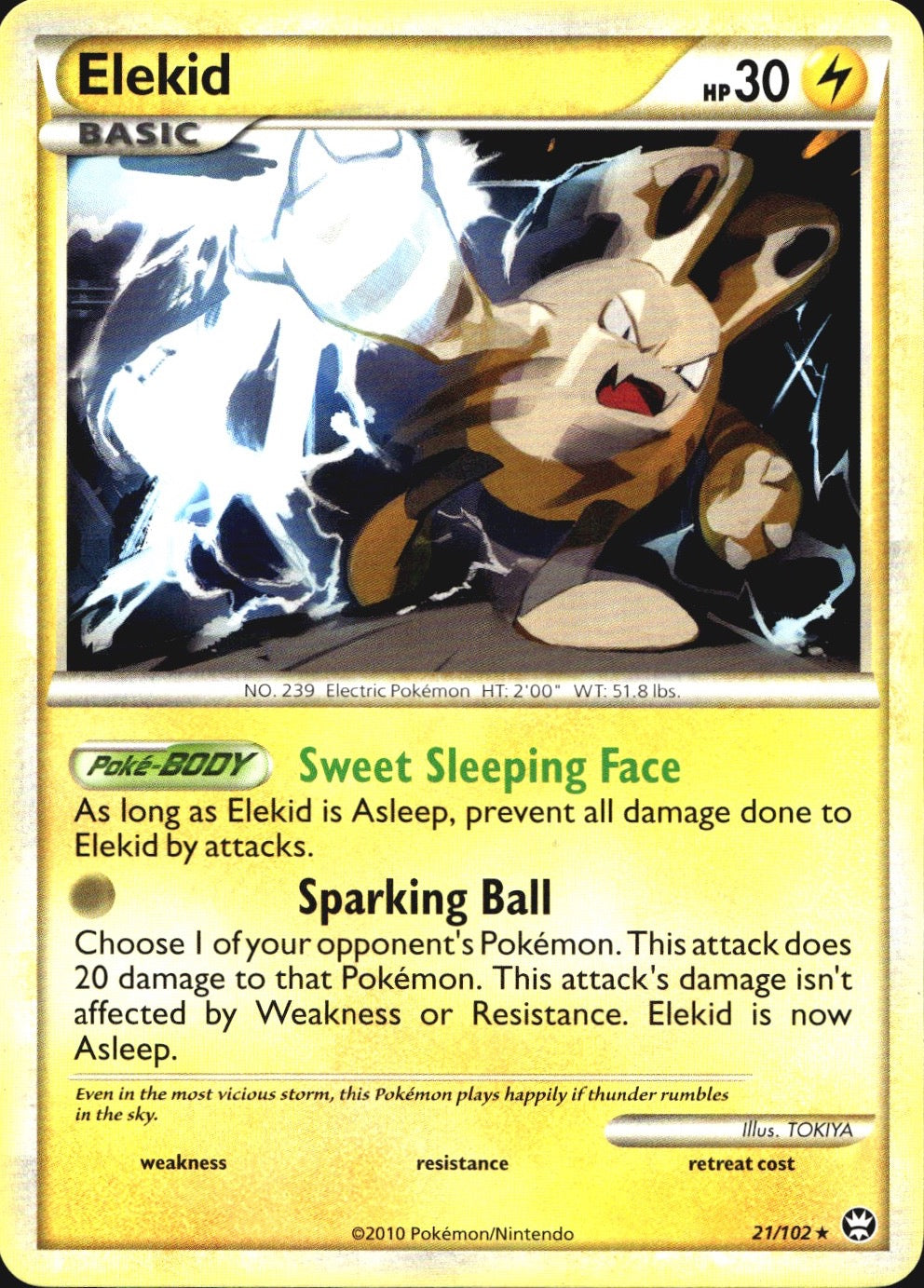 Elekid 21/102 Rare HGSS Triumphant Pokemon Near Mint