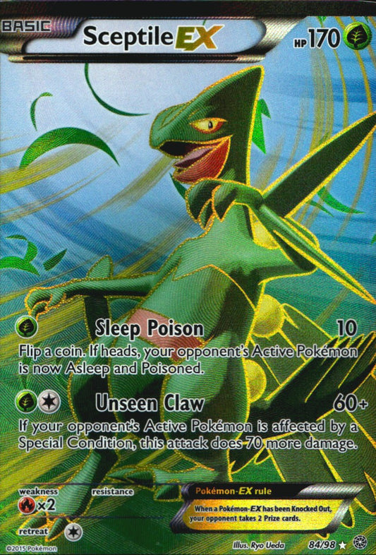 Sceptile EX 84/98 Rare Ultra Ancient Origins Pokemon Near Mint