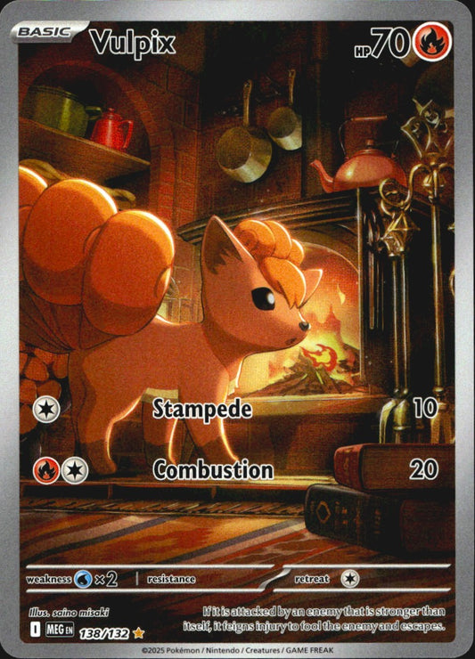 Vulpix 138/132 Illustration Rare Mega Evolution Pokemon Near Mint
