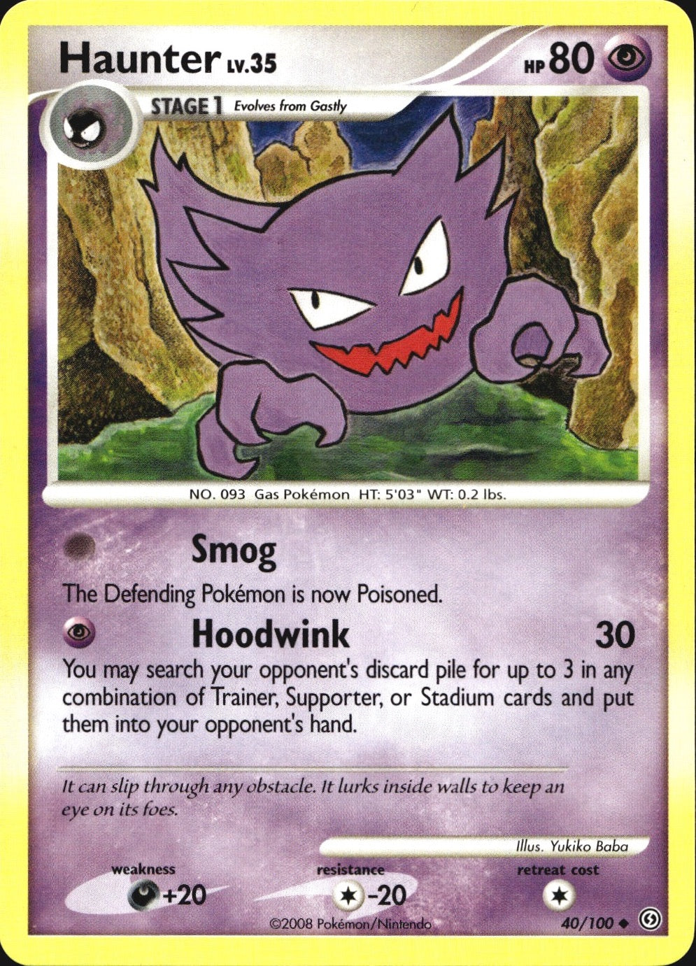 Haunter 40/100 Uncommon Stormfront Pokemon Near Mint