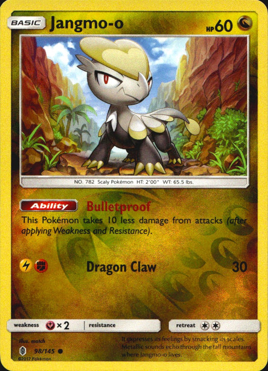 Jangmo-o 98/145 Common Guardians Rising Pokemon Reverse Holo Near Mint