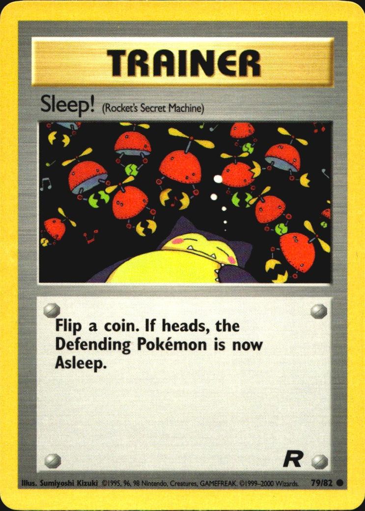 Sleep! 79/82 Common Team Rocket Pokemon Near Mint