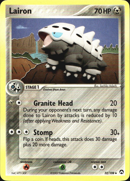 Lairon 32/108 Uncommon Power Keepers Pokemon Near Mint