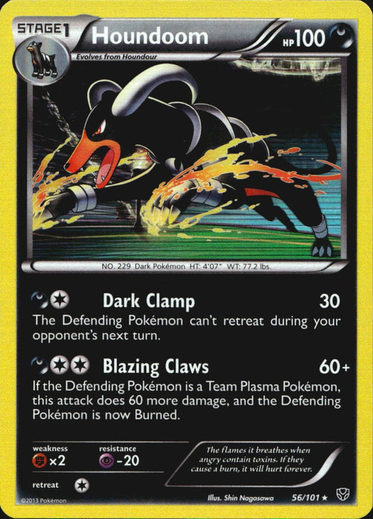 Houndoom 56/101 Holo Rare Plasma Blast Pokemon Near Mint
