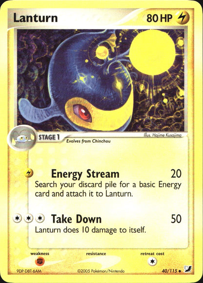 Lanturn 40/115 Uncommon Unseen Forces Pokemon Near Mint