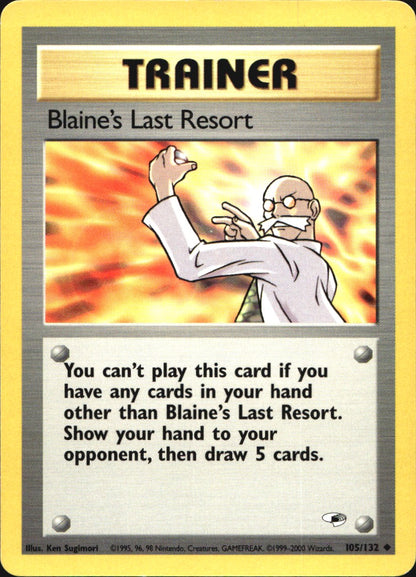 Blaine's Last Resort 105/132 Uncommon Gym Heroes Pokemon Near Mint