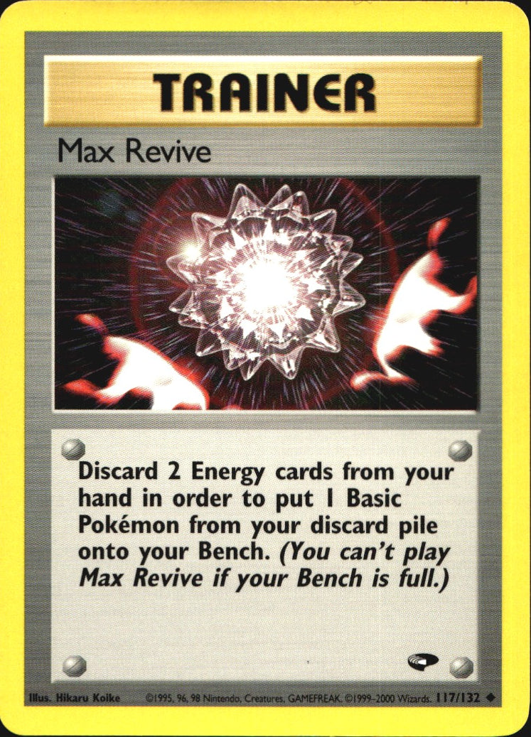 Max Revive 117/132 Uncommon Gym Challenge Pokemon Near Mint