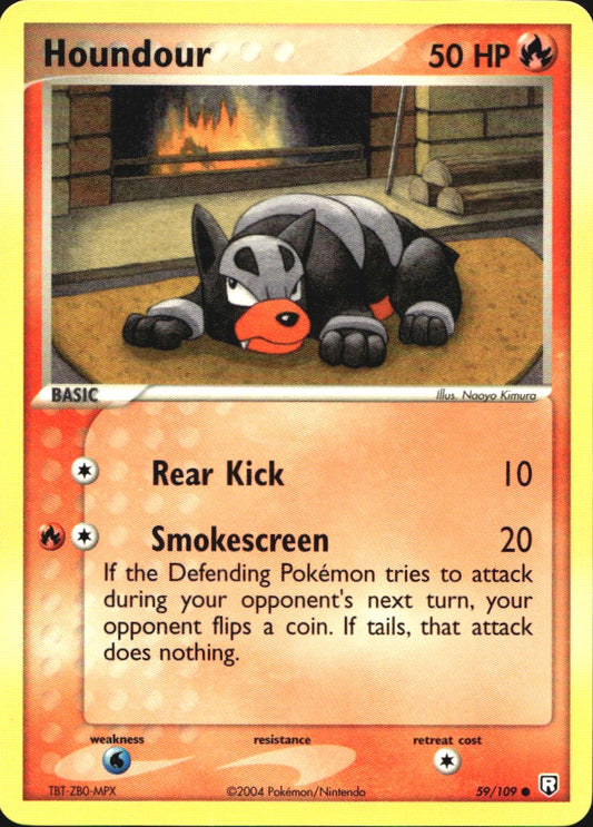 Houndour 59/109 Common Team Rocket Returns Pokemon Near Mint