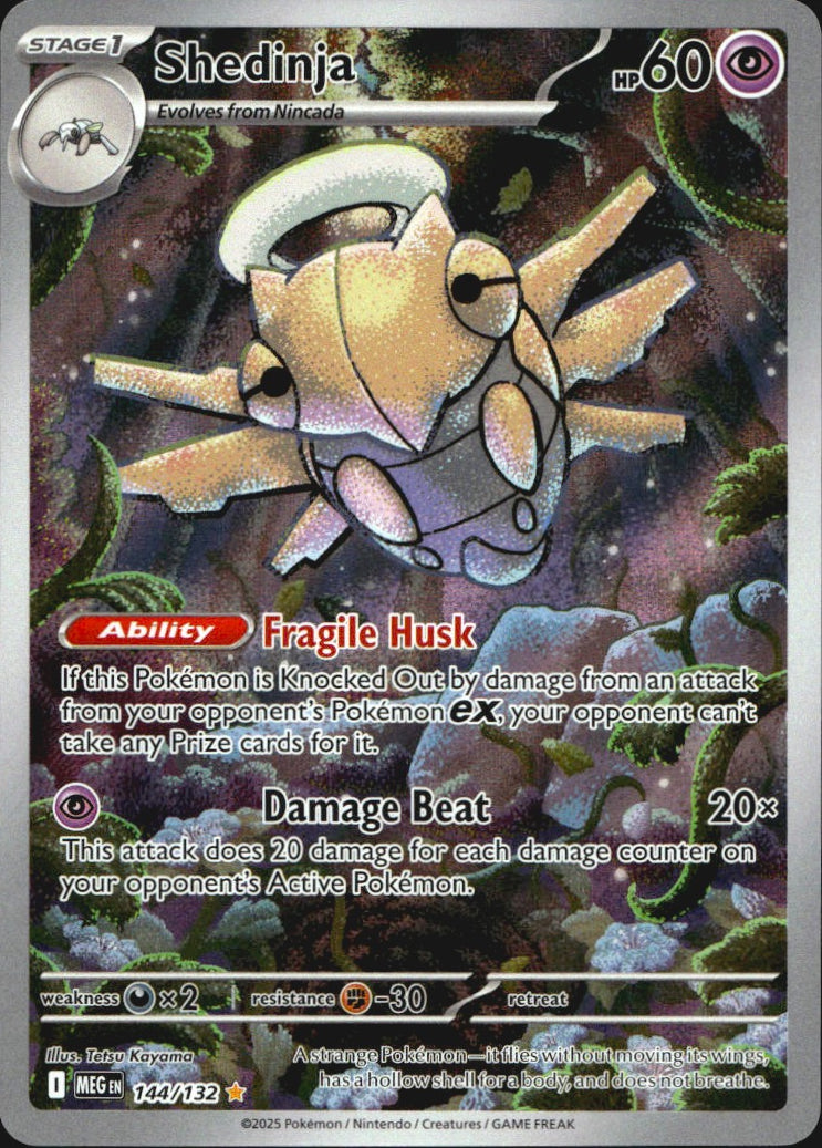 Shedinja 144/132 Illustration Rare Mega Evolution Pokemon Near Mint