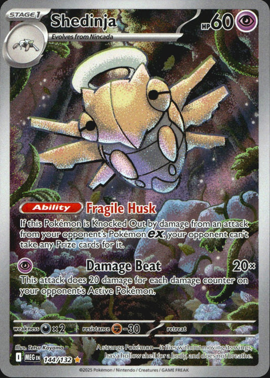 Shedinja 144/132 Illustration Rare Mega Evolution Pokemon Near Mint