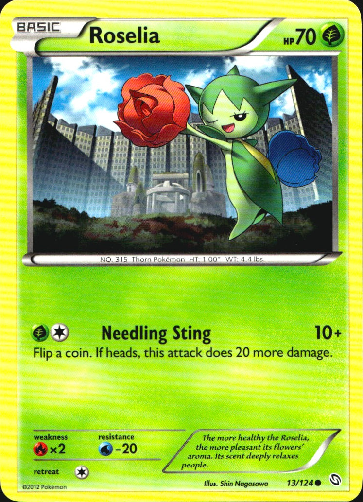 Roselia 13/124 Common Dragons Exalted Pokemon Near Mint