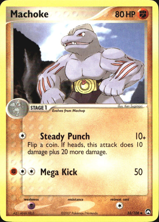 Machoke 33/108 Uncommon Power Keepers Pokemon Near Mint