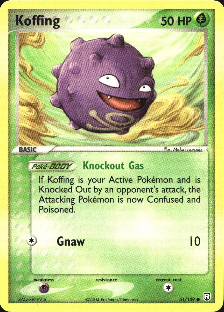 Koffing 61/109 Common Team Rocket Returns Pokemon Near Mint