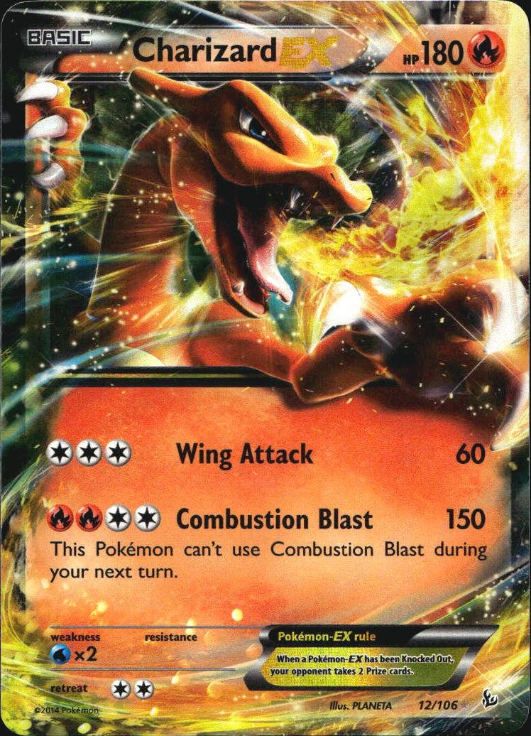 Charizard EX 12/106 Holo Rare EX Flashfire Pokemon Near Mint