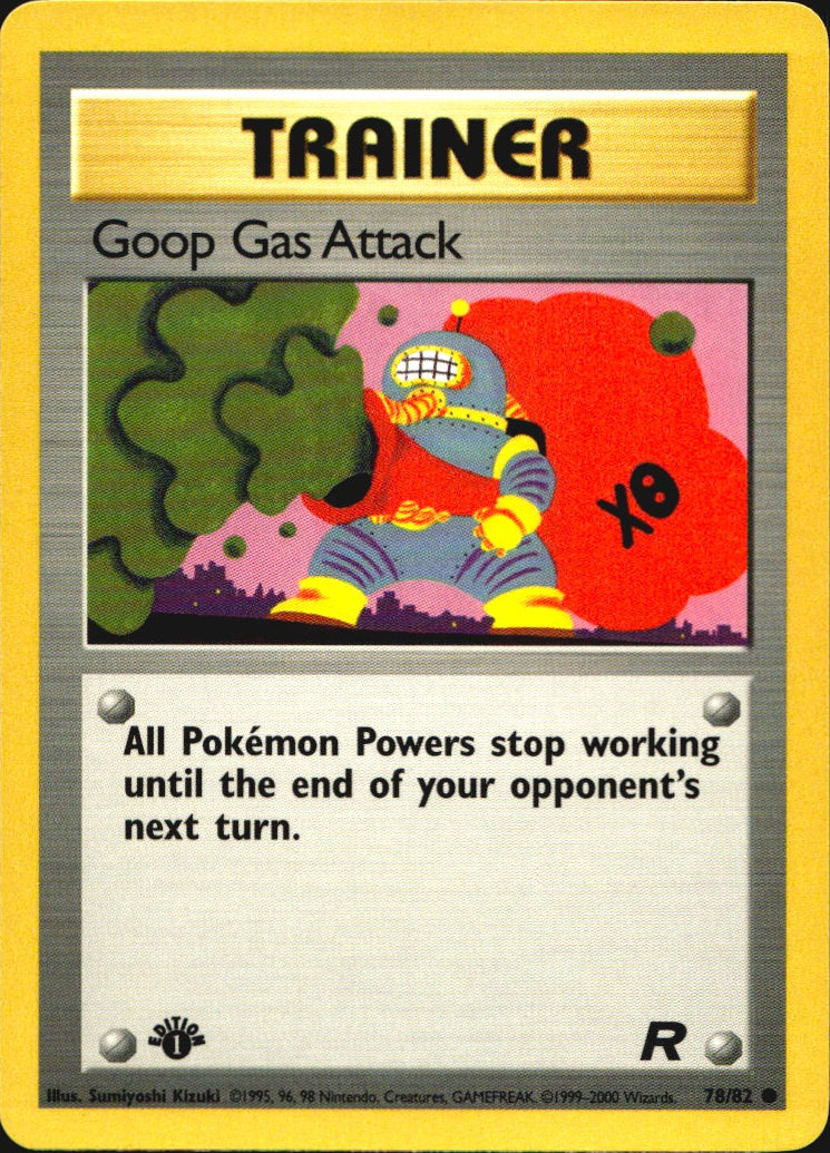 Goop Gas Attack 78/82 Common Team Rocket Pokemon 1st Edition Near Mint