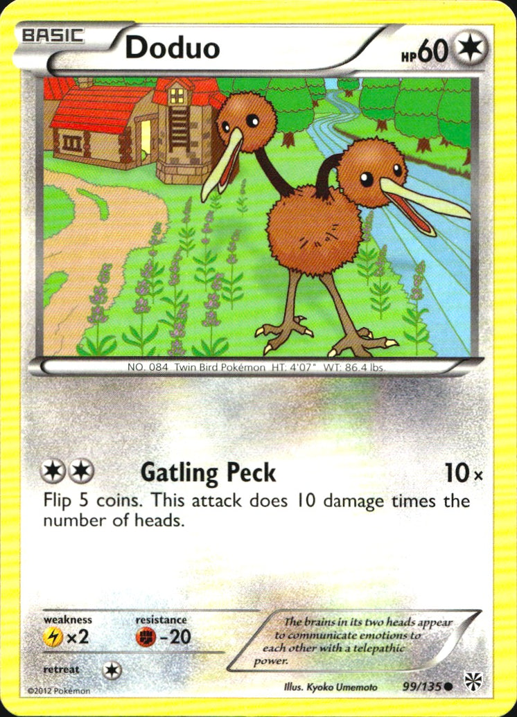 Doduo 99/135 Common Plasma Storm Pokemon Near Mint