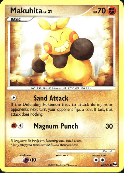 Makuhita 68/99 Common Arceus Pokemon Near Mint