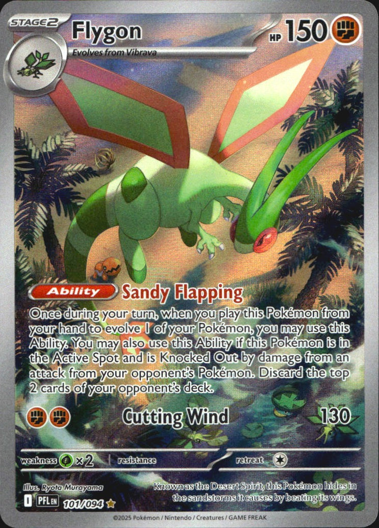 Flygon 101/094 Illustration Rare Phantasmal Flames Pokemon Near Mint