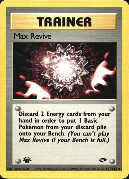 Max Revive 117/132 Uncommon Gym Challenge Pokemon 1st Edition Near Mint