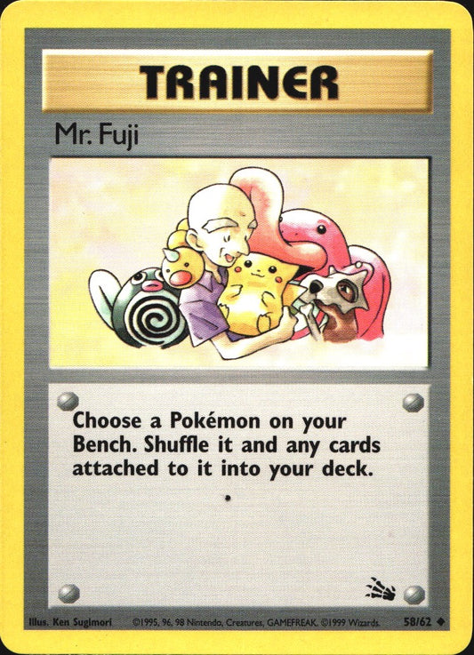 Mr. Fuji 58/62 Uncommon Fossil Pokemon Near Mint