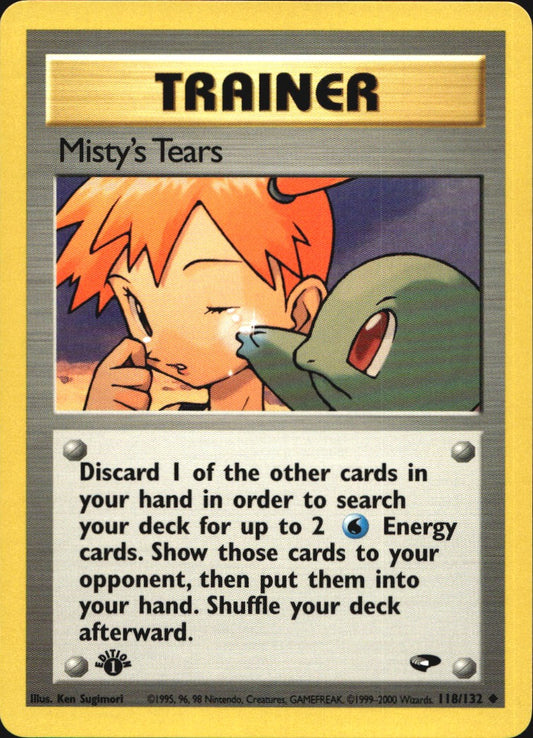 Misty's Tears 118/132 Uncommon Gym Challenge Pokemon 1st Edition Near Mint