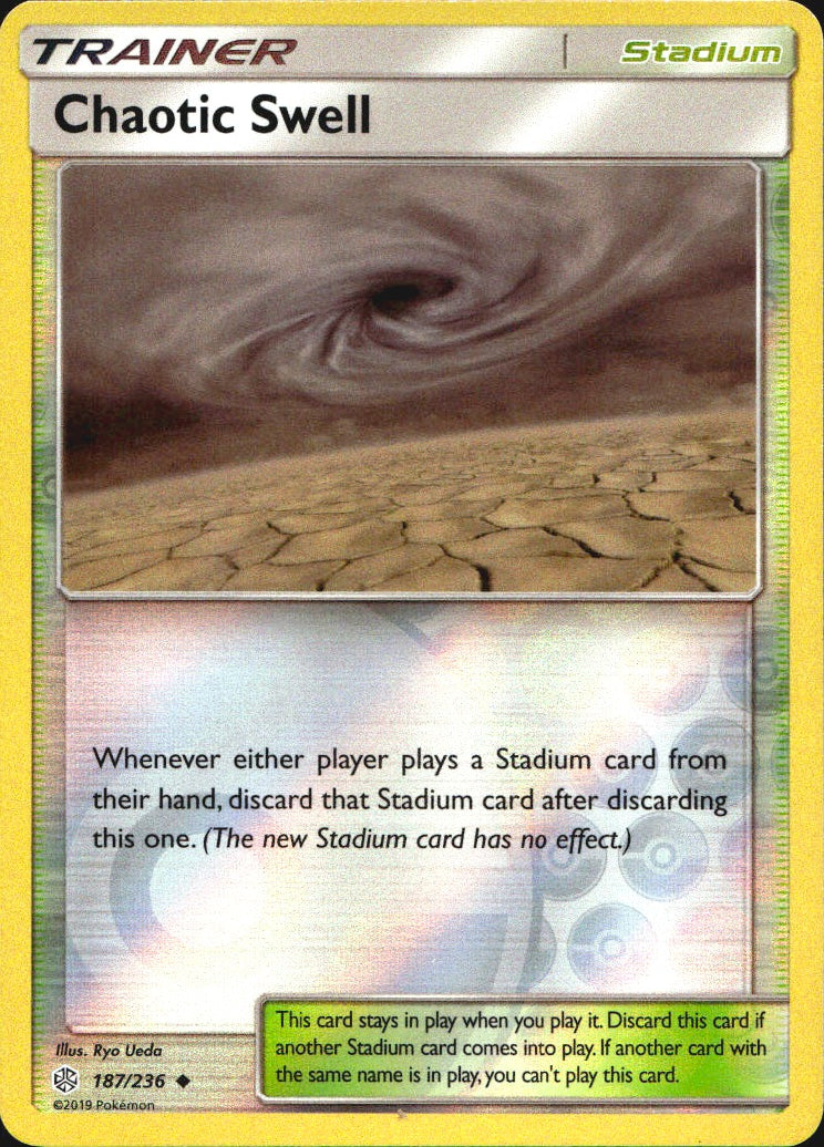 Chaotic Swell 187/236 Uncommon Cosmic Eclipse Pokemon Reverse Holo Near Mint