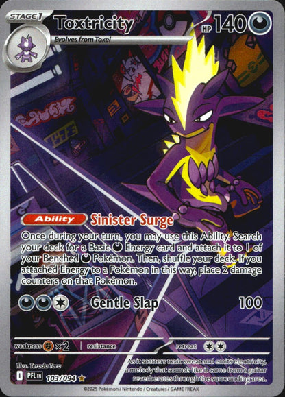 Toxtricity 103/094 Illustration Rare Phantasmal Flames Pokemon Near Mint
