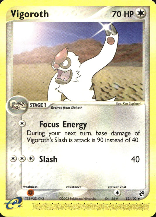 Vigoroth 52/100 Uncommon Sandstorm Pokemon Near Mint