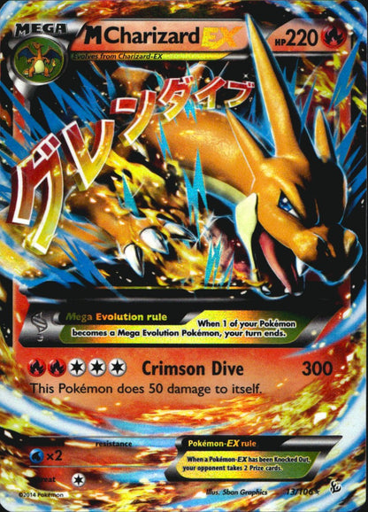M Charizard EX 13/106 Holo Rare EX Flashfire Pokemon Near Mint