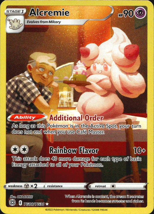 Alcremie TG08/TG30 Holo Brilliant Stars Trainer Gallery Pokemon NM