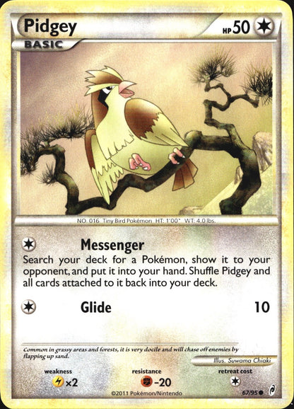 Pidgey 67/95 Common Call of Legends Pokemon Near Mint
