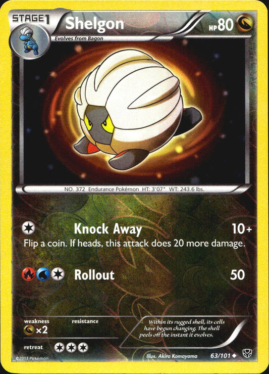 Shelgon 63/101 Uncommon Plasma Blast Pokemon Reverse Holo Near Mint