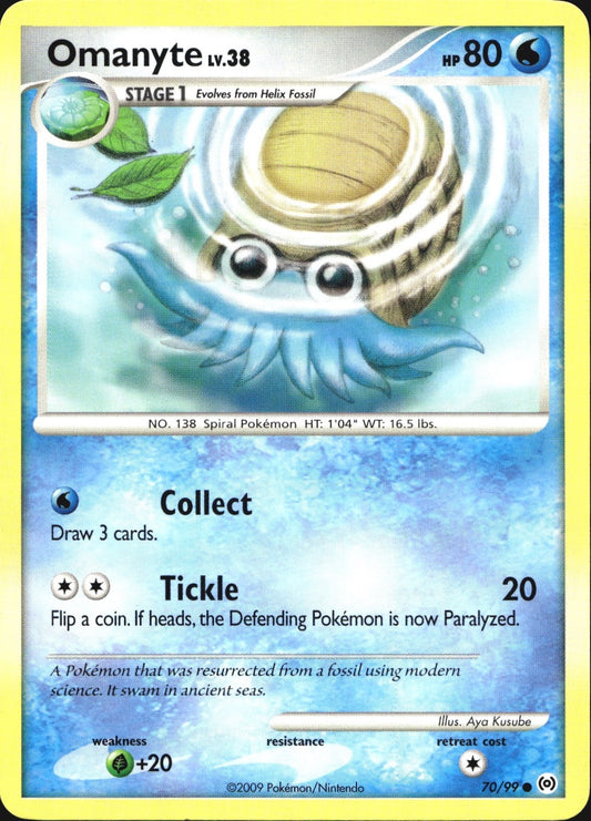 Omanyte 70/99 Common Arceus Pokemon Near Mint