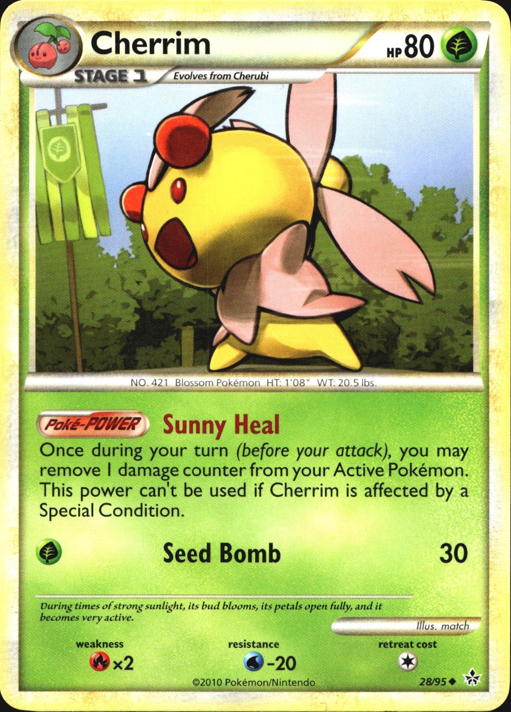 Cherrim 28/95 Uncommon HGSS Unleashed Pokemon Near Mint