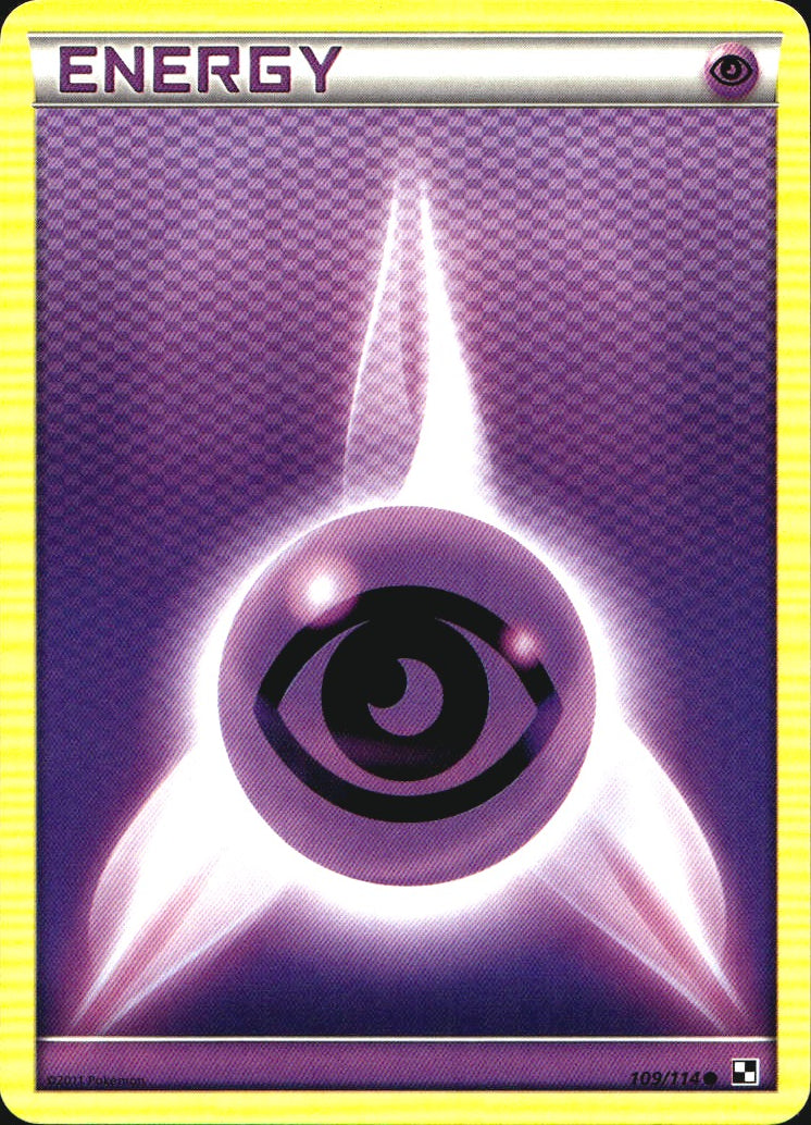 Psychic Energy 109/114 Common Black & White Pokemon Near Mint
