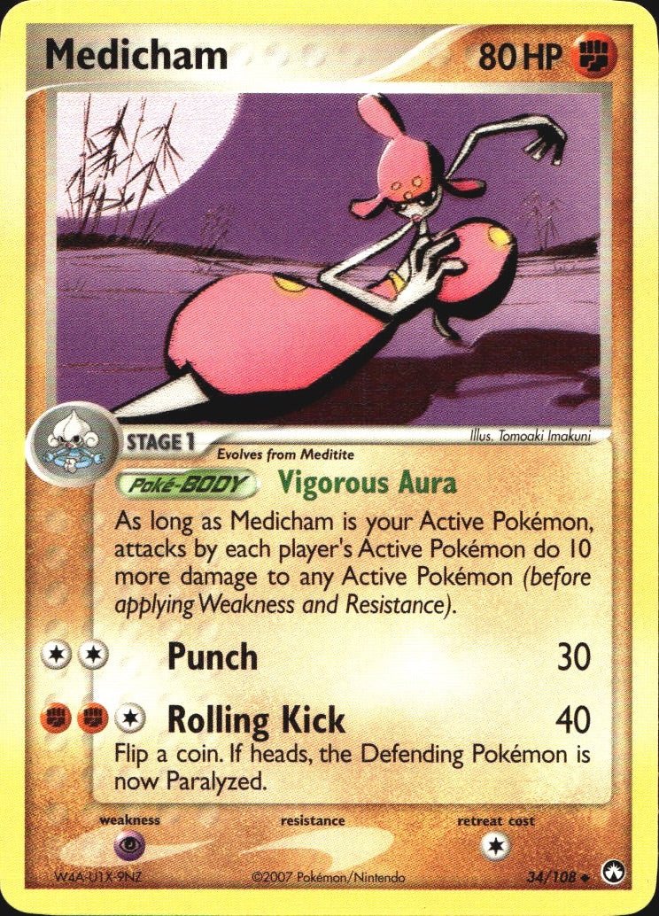 Medicham 34/108 Uncommon Power Keepers Pokemon Near Mint