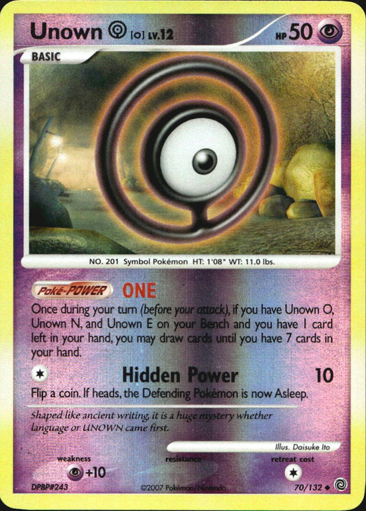 Unown [O] 70/132 Uncommon Secret Wonders Pokemon Reverse Holo Near Mint