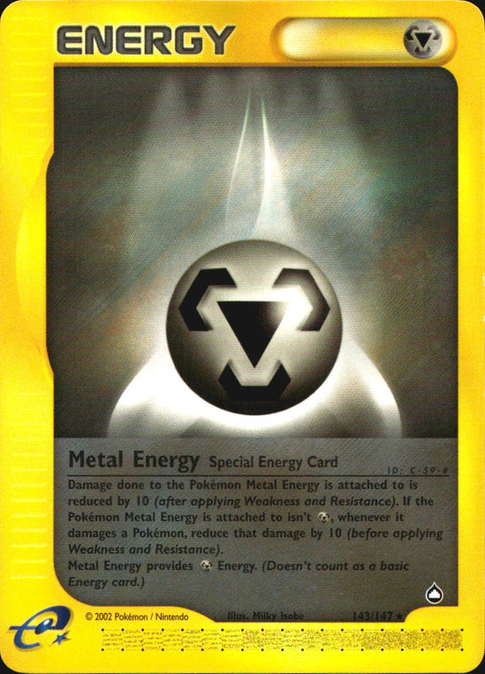 Metal Energy 143 Rare Aquapolis Pokemon Near Mint