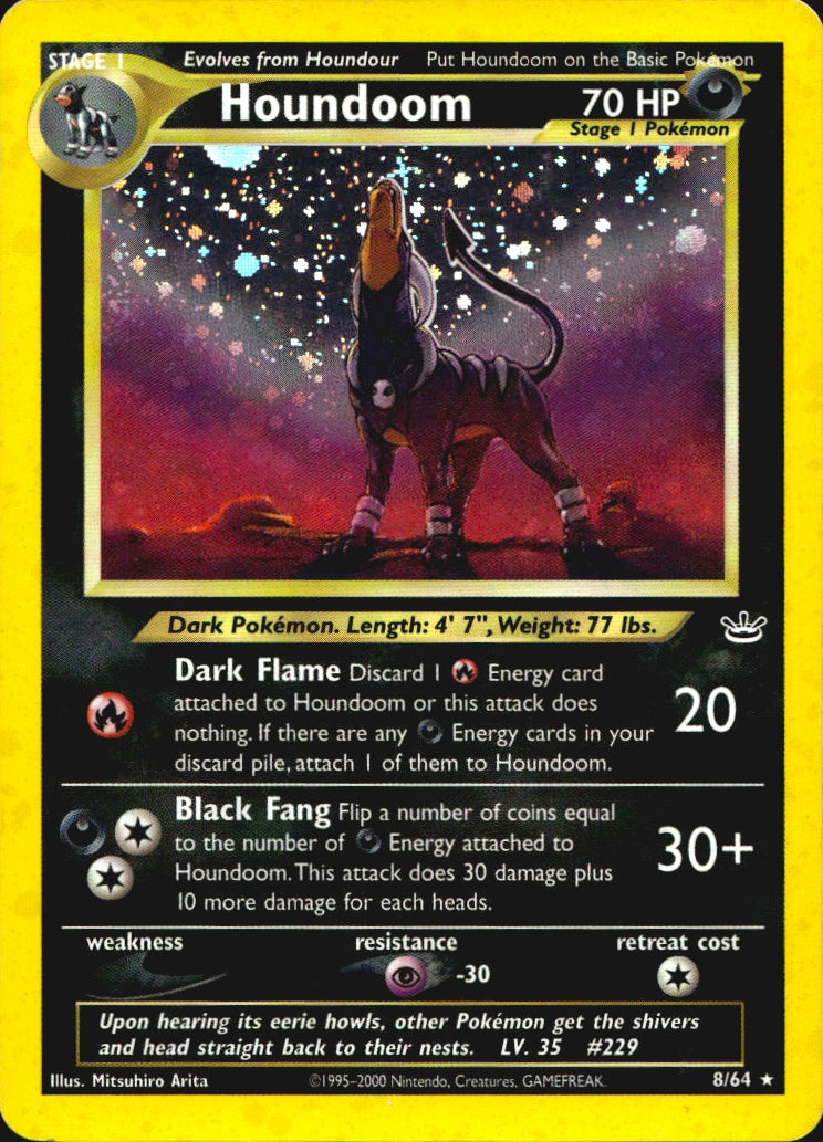 Houndoom 8/64 Holo Rare Neo Revelation Pokemon Lightly Played