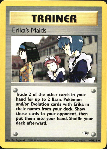 Erika's Maids 109/132 Uncommon Gym Heroes Pokemon Near Mint
