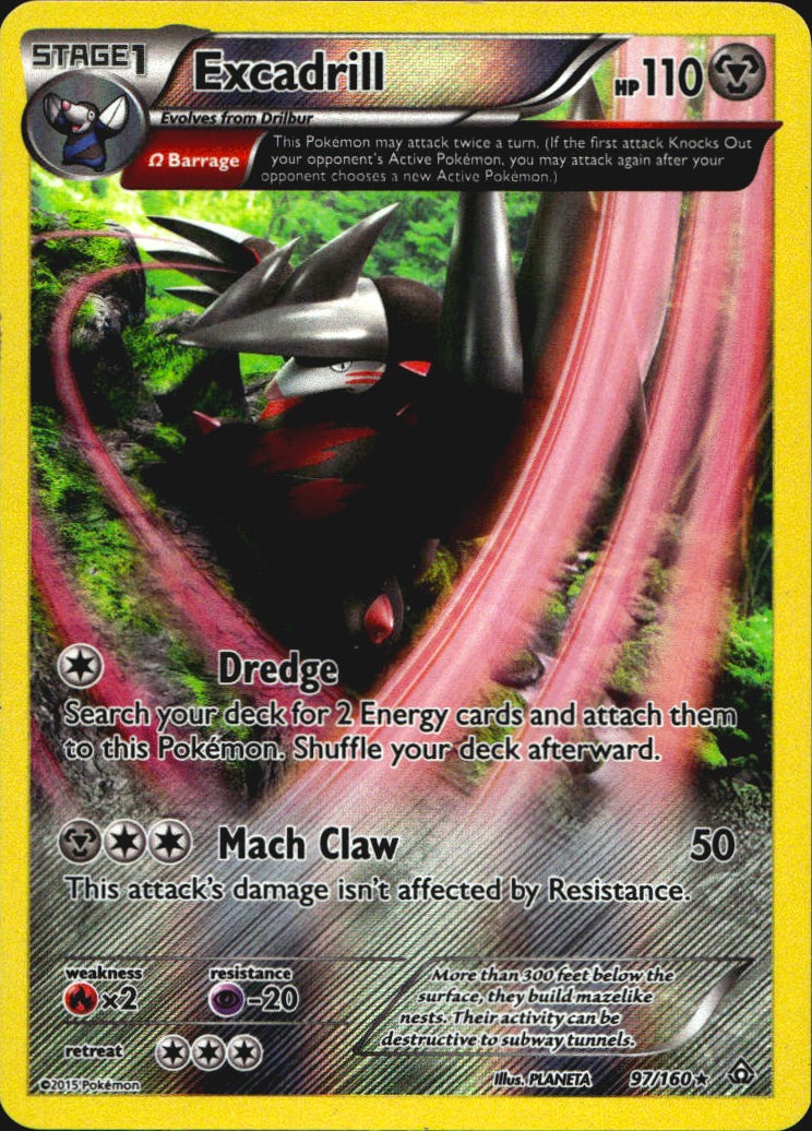 Excadrill 97/160 Primal Clash Pokemon Reverse Holo Near Mint