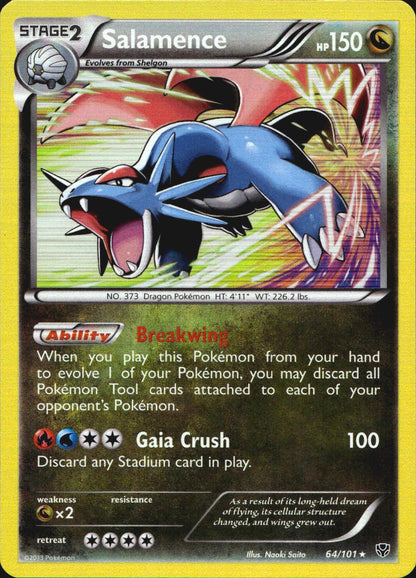 Salamence 64/101 Holo Rare Plasma Blast Pokemon Near Mint