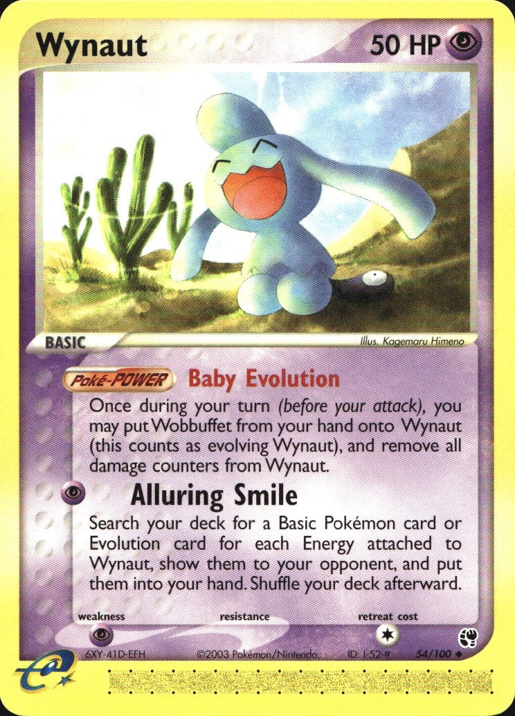 Wynaut 54/100 Uncommon Sandstorm Pokemon Near Mint
