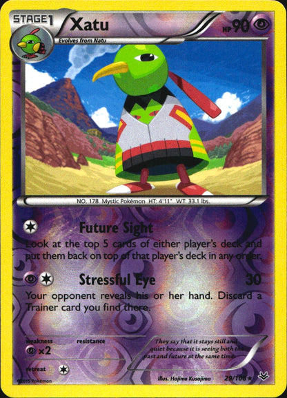 Xatu 29/108 Rare Roaring Skies Pokemon Reverse Holo Near Mint