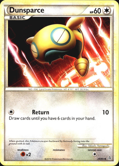 Dunsparce 29/95 Uncommon HGSS Unleashed Pokemon Near Mint