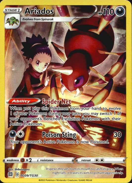 Ariados TG09/TG30 Holo Brilliant Stars Trainer Gallery Pokemon NM