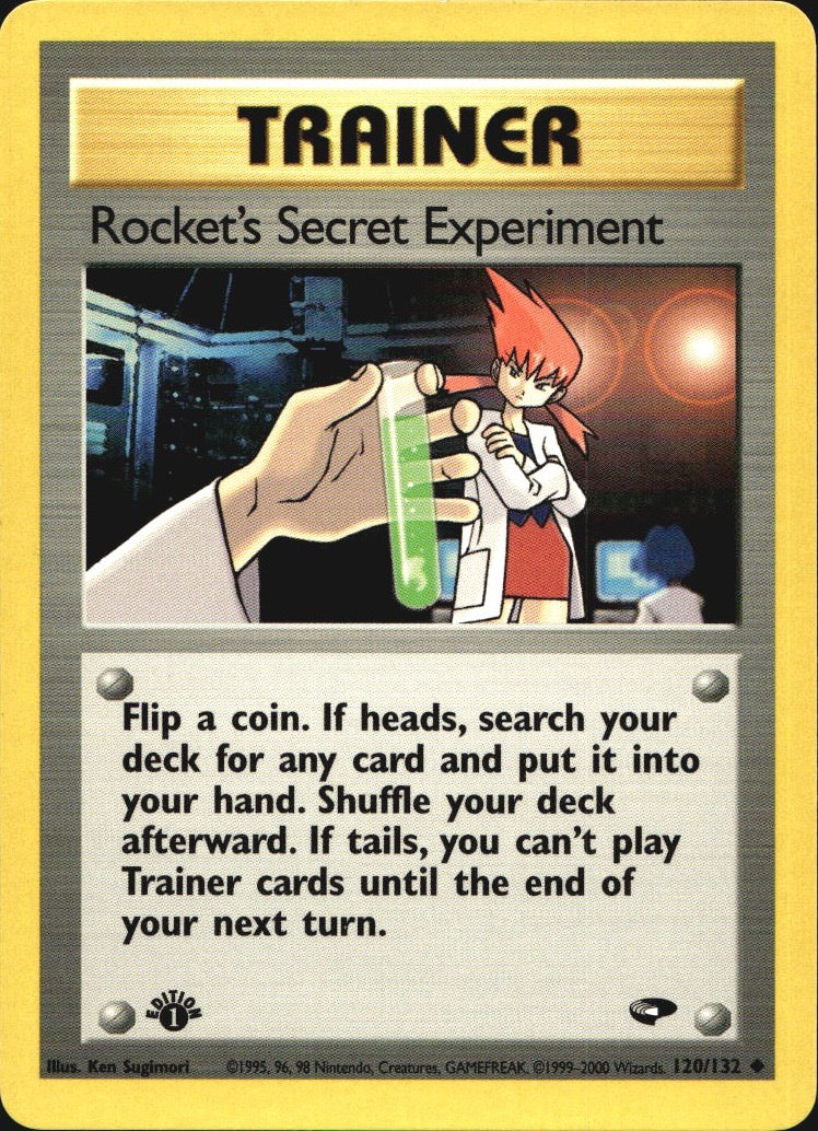 Rocket's Secret Experiment 120/132 Uncommon Gym Challenge Pokemon 1st Edition NM
