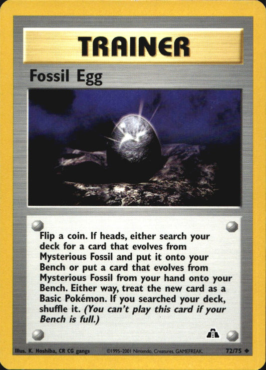 Fossil Egg 72/75 Uncommon Neo Discovery Pokemon Near Mint