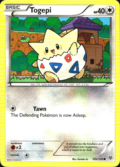 Togepi 102/135 Common Plasma Storm Pokemon Near Mint