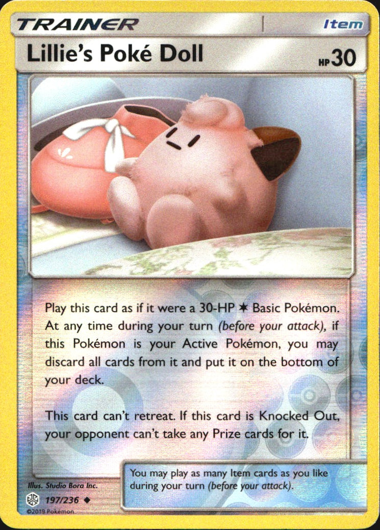 Lillie's Poke Doll 197/236 Uncommon Cosmic Eclipse Pokemon Reverse Holo NM